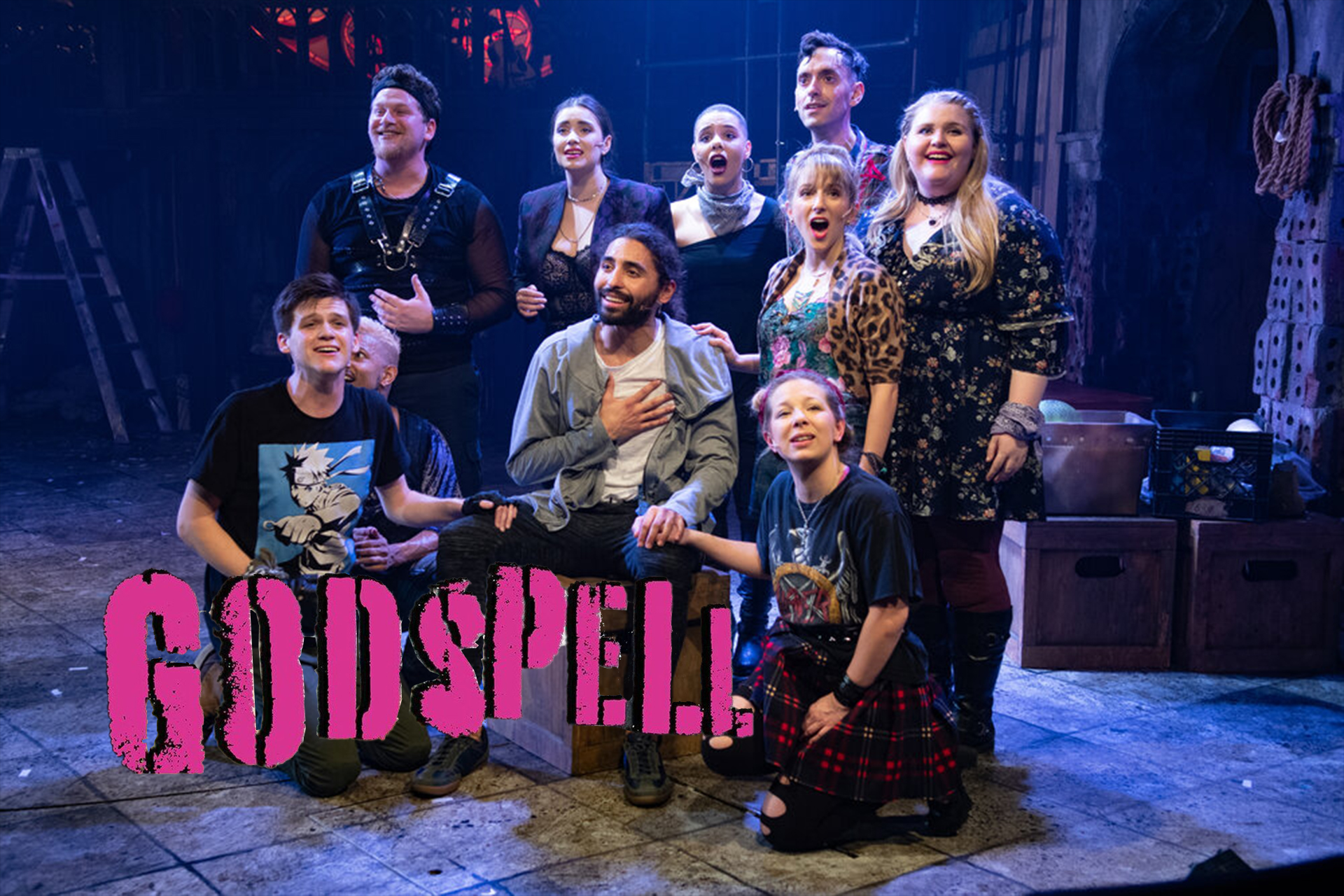 Diane Tauser has Godspell cast members in her studio